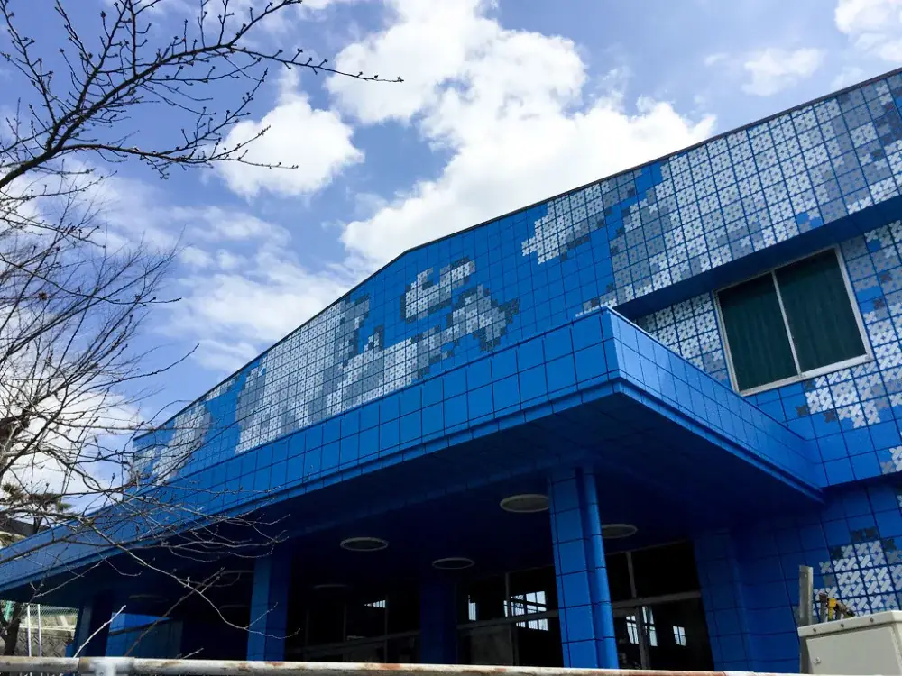 Dreaming of Blue, 2016 — Estêncil sobre fachada