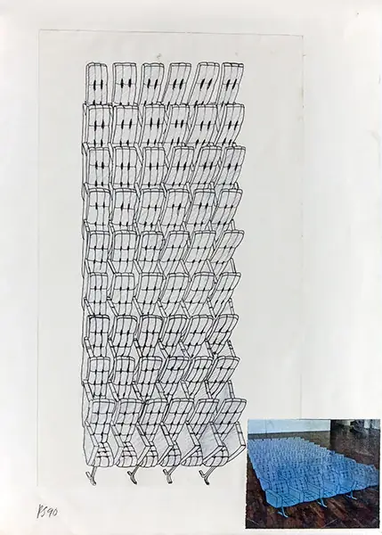 Auditorium, 1991 — Tinta sobre couro sintético