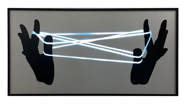 Cama de Gato I, 2022 — Caixa de Luz e alumínio recortado