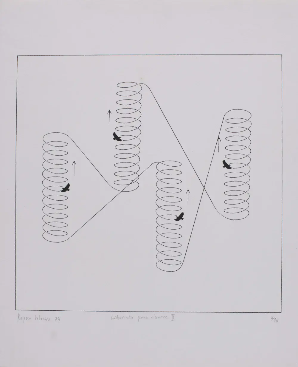 Labirinto para Abutre I, 1974 — Serigrafia