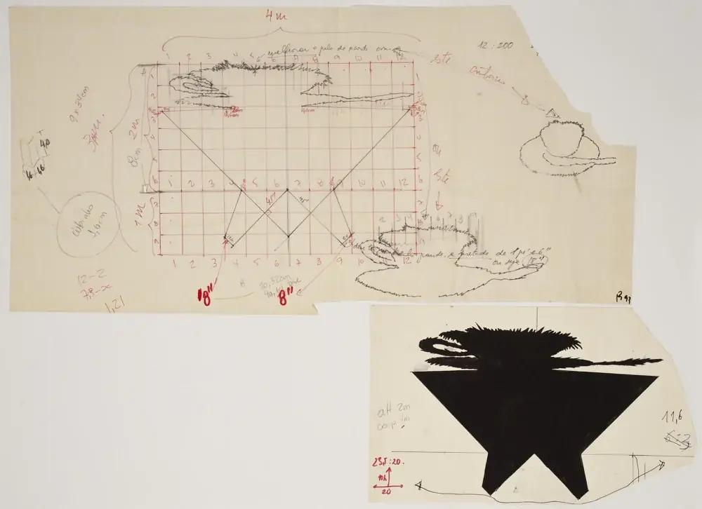 Masterpieces (In Absentia): Meret Oppenheim, 2012 — Vinil adesivo e pedestal