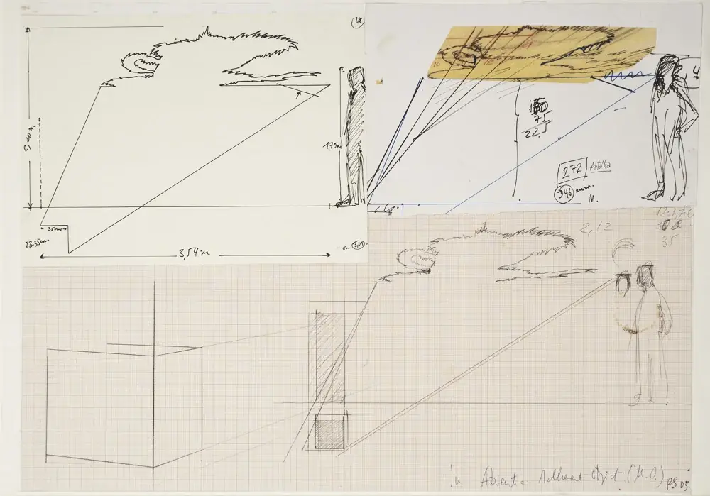 Masterpieces (In Absentia): Meret Oppenheim, 2012 — Vinil adesivo e pedestal