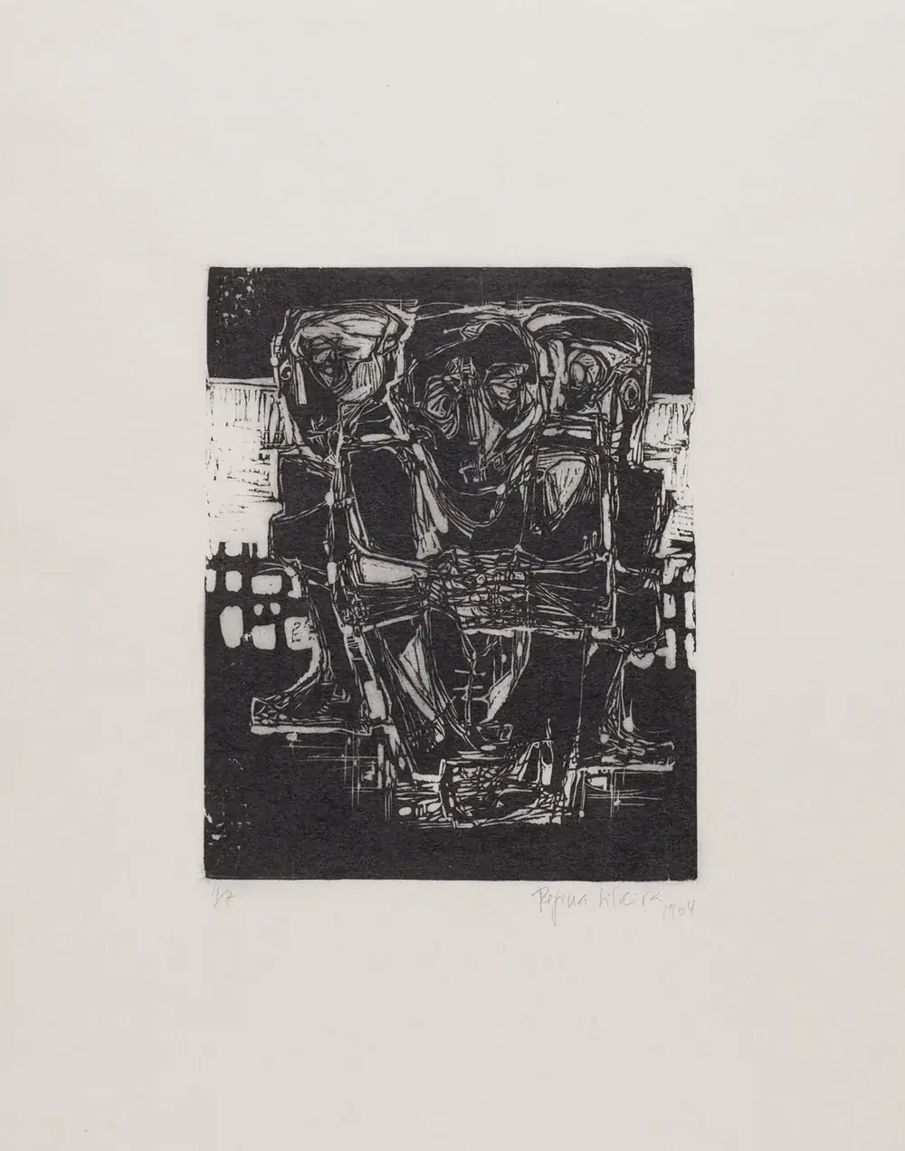 Pátio, 1964 — Xilogravura